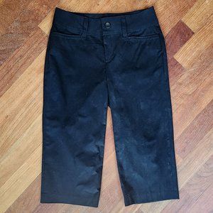 Banana Republic Black Sateen Cropped Pants Size 4